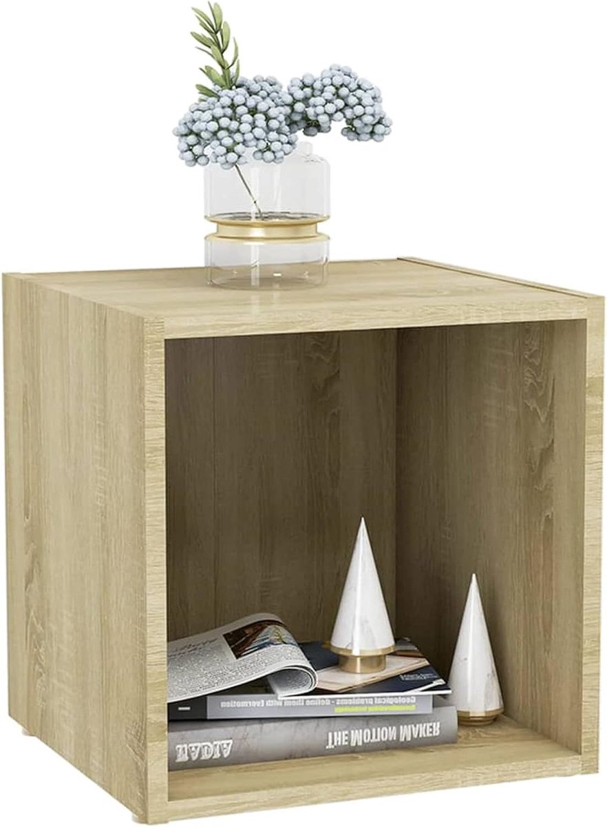 Tv-kast - Mediabox meubel - Woonkamer inrichting - Moderne uitstraling - 37x35x37 cm - Son