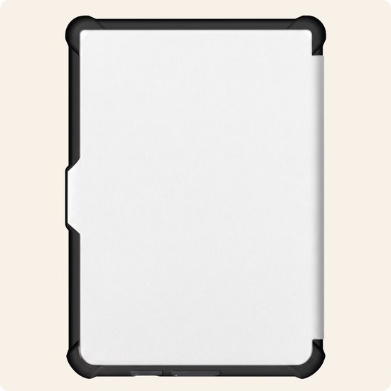 Hoesje Geschikt voor Kobo Clara HD Hoes Book Case Trifold - Hoes Geschikt voor Kobo Clara HD Hoesje Book Cover - Wit van Hoesje  — afbeelding 4