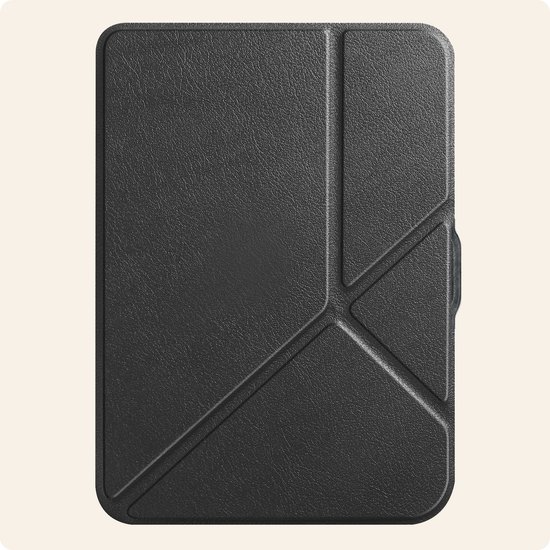 Hoesje Geschikt voor Kobo Nia Hoes Book Case Trifold - Hoes Geschikt voor Kobo Nia Hoesje Book Cover - Zwart van Hoesje  — afbeelding 5