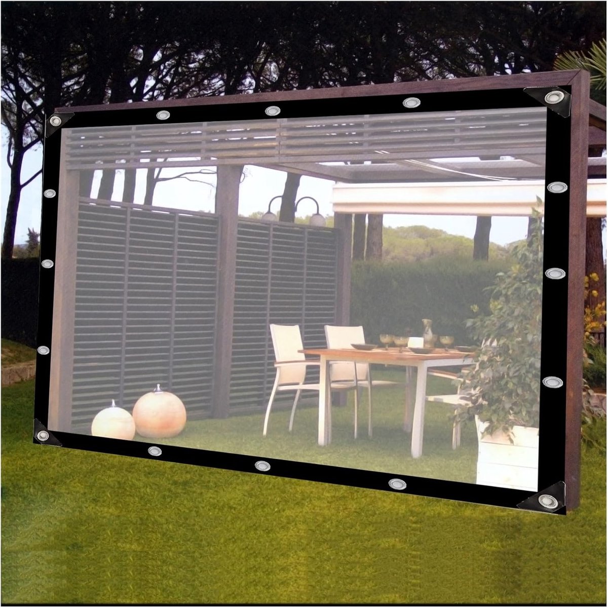 Transparant Zeil - Overkapping - Tuin Beschermen - Regenbestendig - 3.5x3.5m - Helder