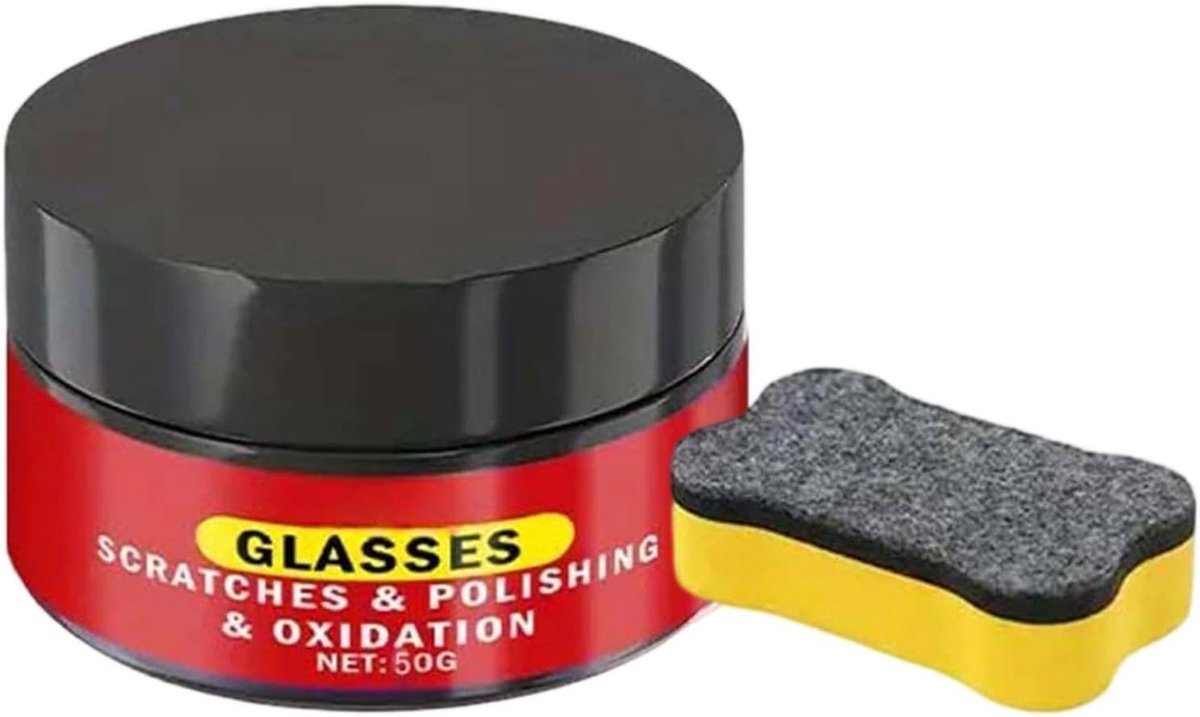 Glas reparatiepasta - Krasverwijderaar - Auto onderhoud - Moeiteloze krasverwijdering - 50 g - Wit