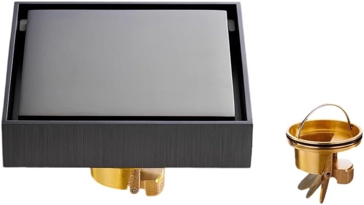 Vloerafvoer - Douchegoot - Water Afvoeren - Automatische Sluiting - 10 x 10 cm - Grijs