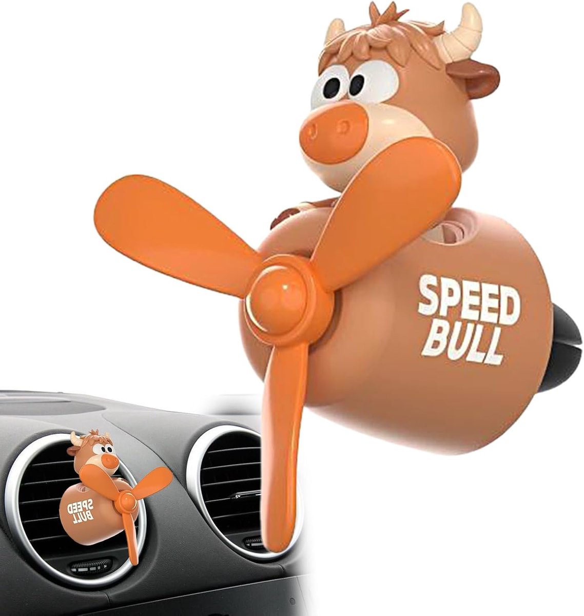 Auto Luchtverfrisser - Ventilatie Clip - Geuren Verwijderen - Luchtaangedreven Rotatie - 7 x 5.2 x 5.8 cm - Wit