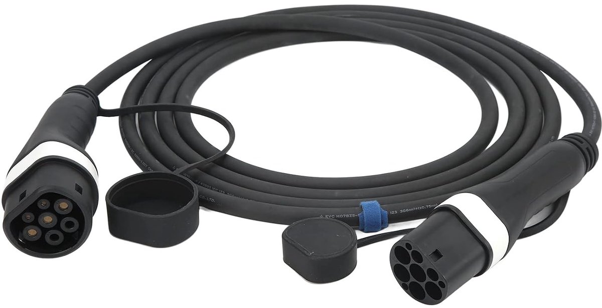 EV Oplaadadapter - Type 2 Stekker - Auto Opladen - Verlengde Kabel - 5 meter - Zwart