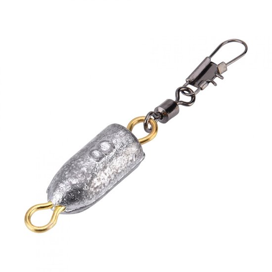 Dailygoods- Vislood 5 Stuks 8g - Gewichten/Sinkers - Interlock Snap - Connector - Zoetwater/Zoutwater - Hengelsport - Hengelsportgewichten van Dailygoods — afbeelding 2