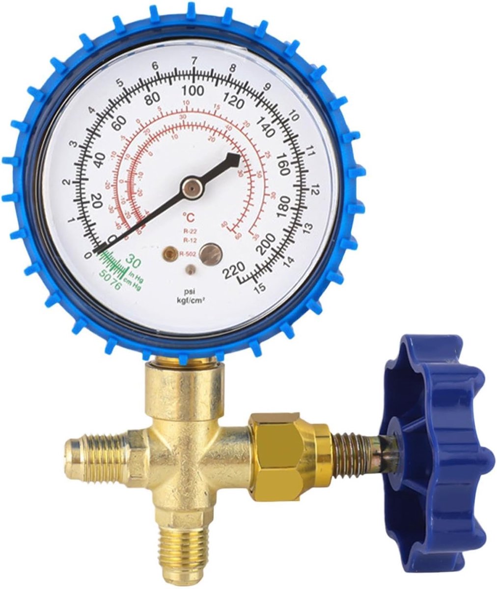 Drukmeter Airco - Koelmiddel Meter - Systeem Onderhoud - Verdikt Lekvrij - 6.8 cm - Groot horloge