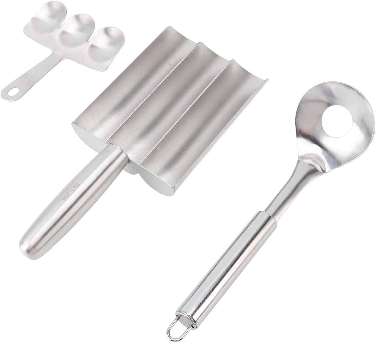 Vleesbal Maker - Keuken Tool - Snelle Maaltijden - Maakt Drie Tegelijk - 17 x 15 x 6 cm - Zilver
