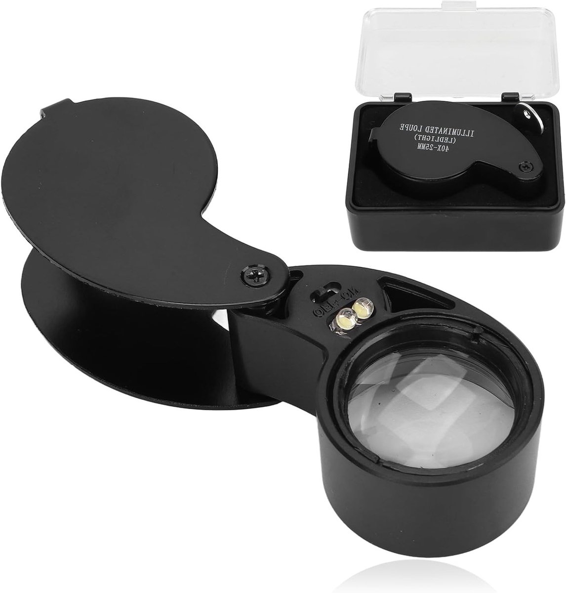 Handheld Vergrootglas met LED Verlichting - Draagbaar Vergrootglas voor Juweliers, Optische Vergroting, Lichtgewicht Ontwerp