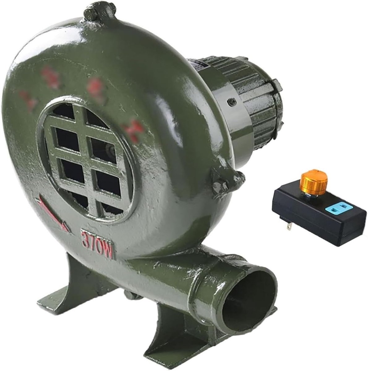 Elektrische Luchtblazer - Centrifugaal Ventilator - Barbecue Aanmaken - Hoog Vermogen Motor - 250W - Groen