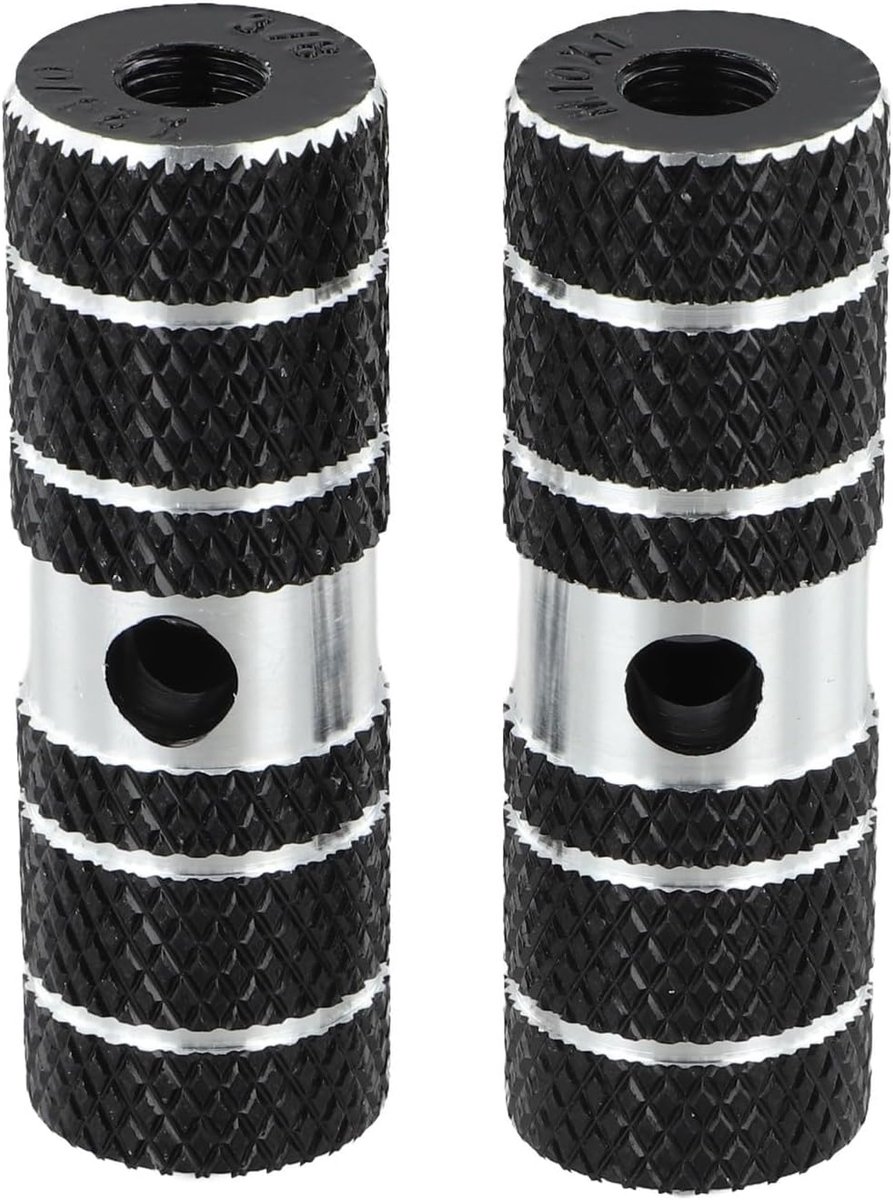 Fietsvoetsteunen - Fietspedalen - Extra zitplaats - Antislip groeven - 70 mm lengte - Zwart