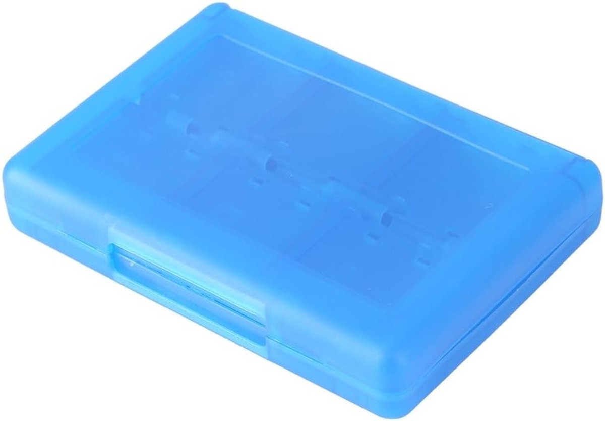 Game Case voor SD Geheugenkaarten - Plastic Anti-Shock Houder voor 3DS, DSL, DSI en LL - Opbergtas voor Geheugenkaarten in Blauw
