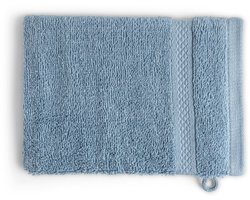 DoubleDry Hotel Washandjes 16 x 21 cm – Set van 6 – 100% Katoen 500 g/m2 – Zacht & Absorberend - Lichtblauw