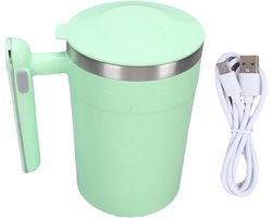 Elektrische Mok - Roerende Koffiebeker - Moeiteloos Mengen - Digitale Temperatuurweergave - 400 ml - Groen