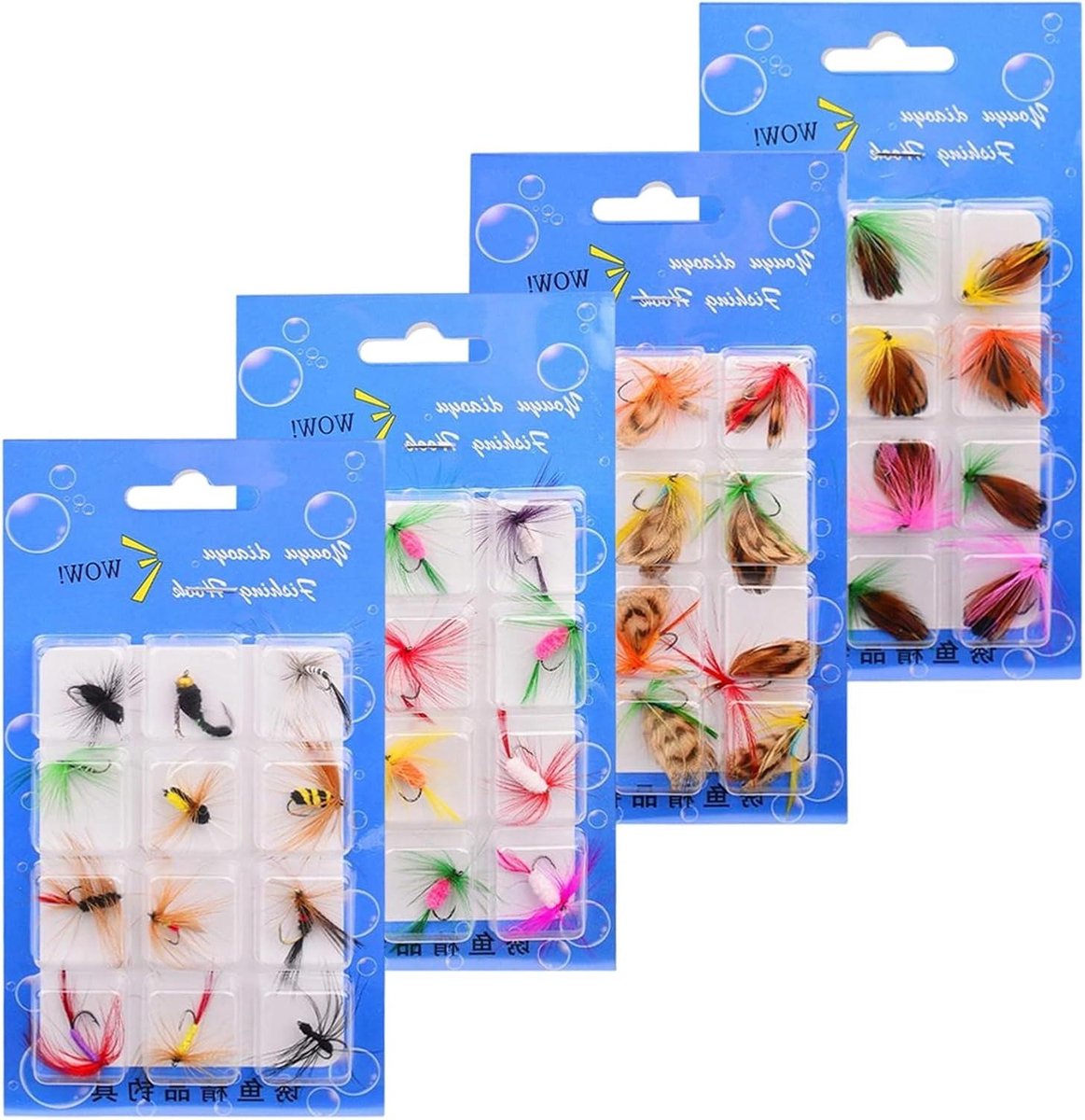 Vliegvissen Kunstaas - Vis Aas Set - Forel Vissen - Realistisch Ontwerp - 48 Delig - Multicolor