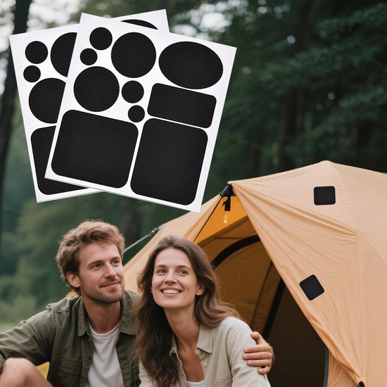 Reparatie Patches - Kleding Tape - Outdoor Gear Herstellen - Zelfklevend Waterdicht - 6 Stuks - Zwart — afbeelding 3