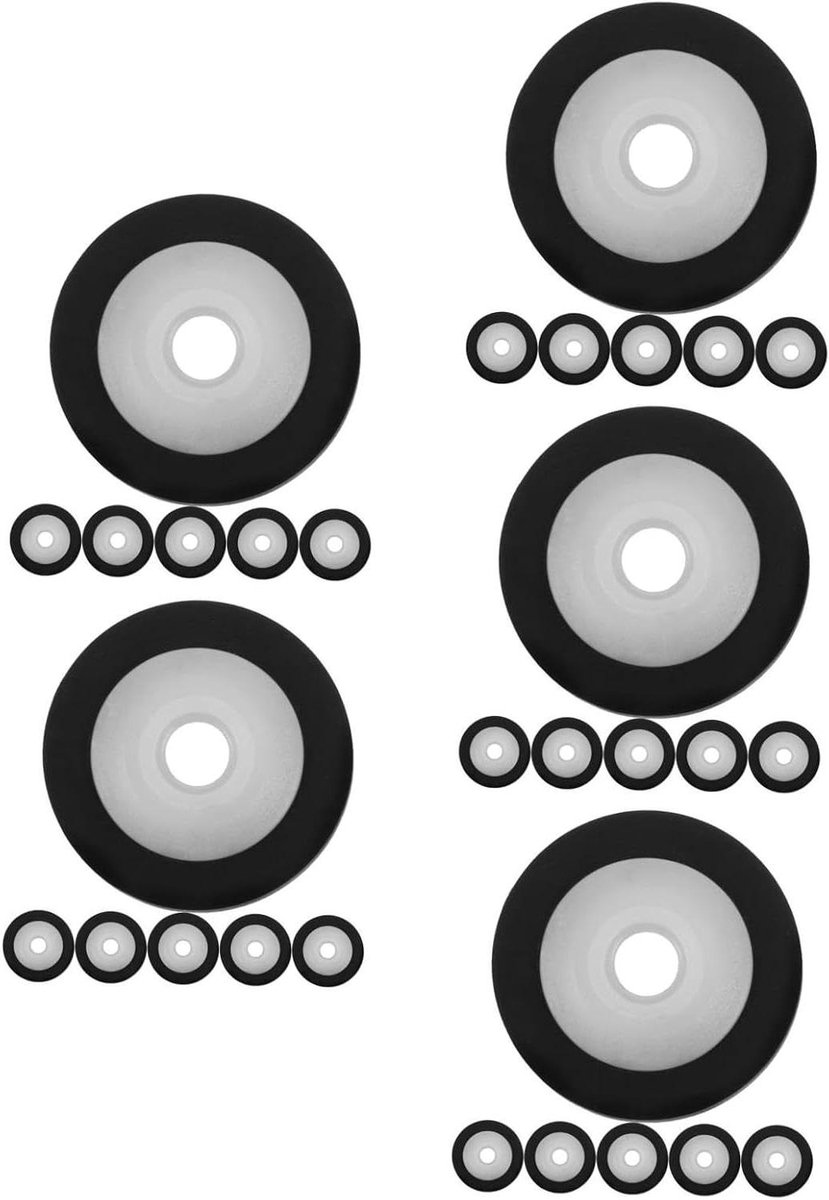 Aandrukrol Reparatie - Cassettedeck Onderdeel - Audio Reparaties - Compact Ontwerp - 30 Stuks - Zwart