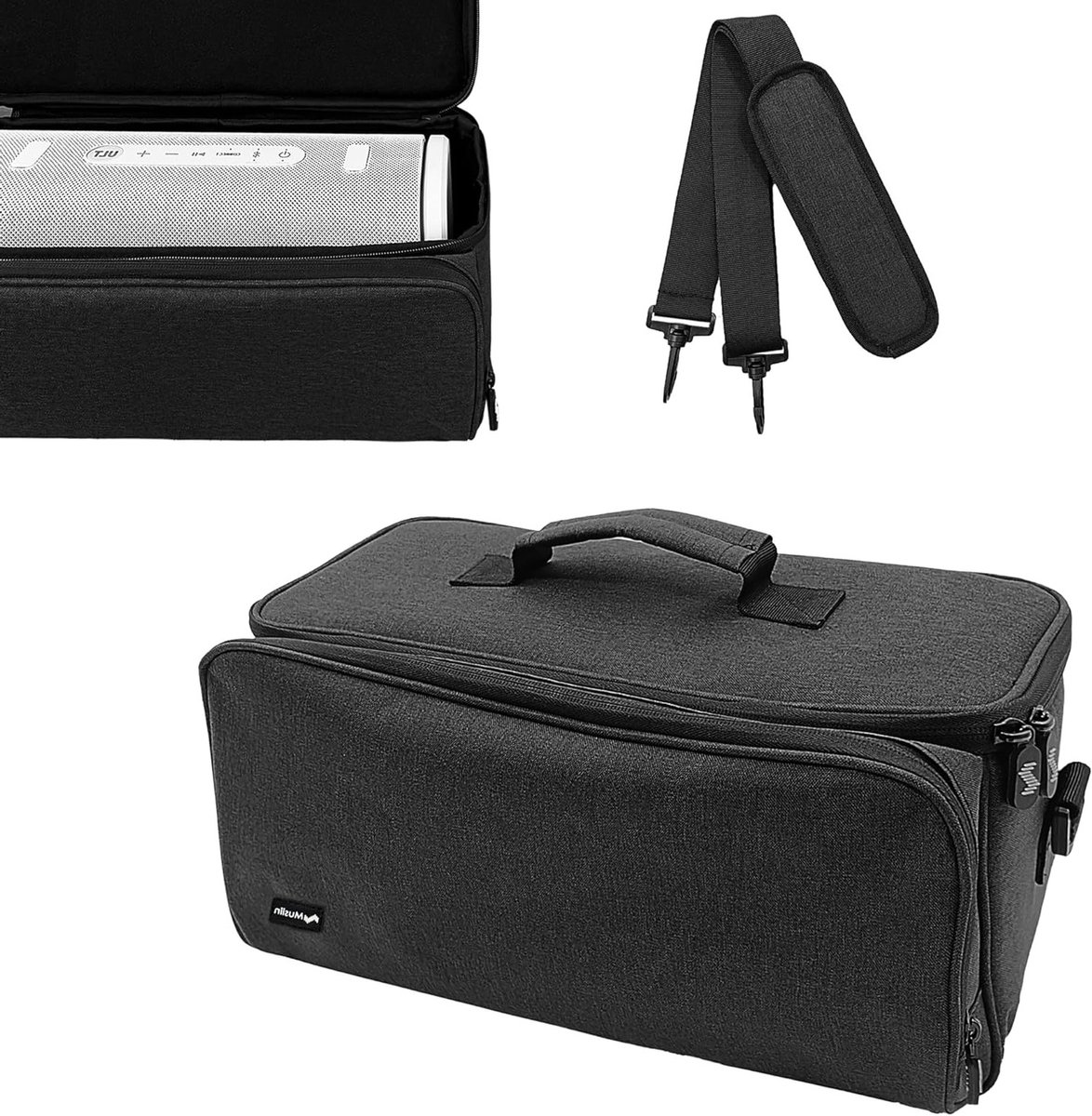 Draagbare Bluetooth speaker tas met zachte padding, voor Sony ULT FIELD 5/3, inclusief voorvak en schouderband, ideaal voor reizen en bescherming