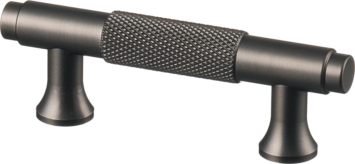 Handgreep Gun Metal - diamond cut - 64mm/98mm