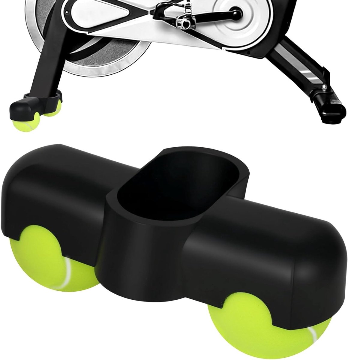 Verstelbare Rocker Plate Voeten voor Indoor Fietstrainers, Geschikt voor Wahoo Kickr Core, Met Tennisballen en Adapter voor Verbeterde Stabiliteit en Comfort