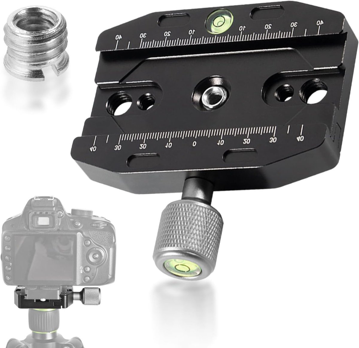 SnelShoppen - Quick Release Plate Clamp 90mm, Aluminium Quick Release Clamp voor Arca-Swiss, Robuuste Metaal Klem, Universale Tripod Quick Release Pla