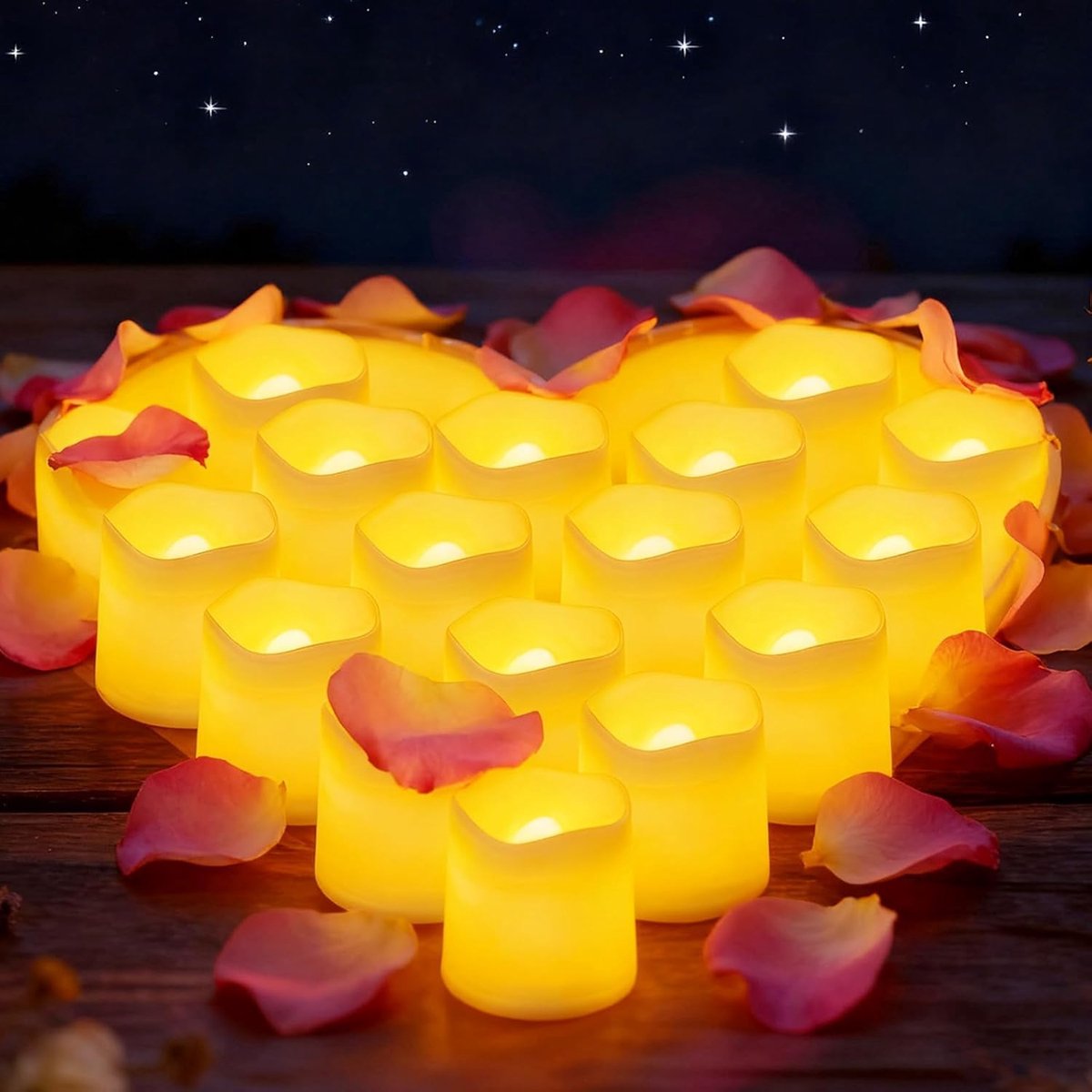 SnelShoppen - Pack van 24 LED Kaarsen zonder Vlam - Flickerende Vlam Effect - Warm Wit Licht - Batterij Opererend - Perfect voor Bruiloft, Kerst, Hall