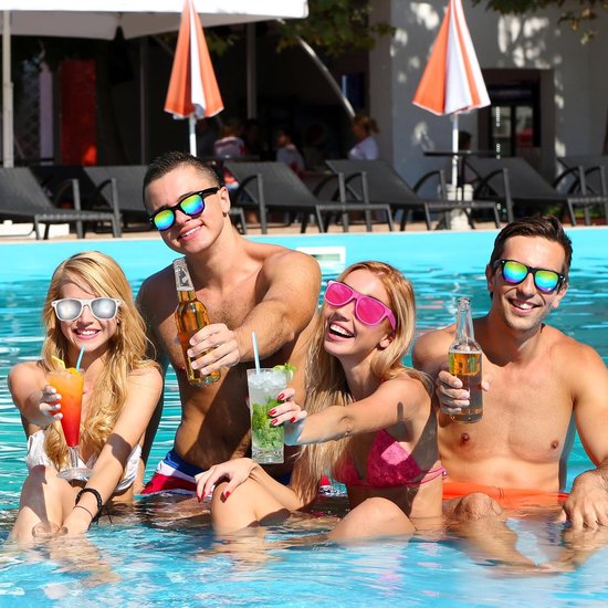 36 Pack Gekleurde Zonnebrillen voor Verjaardagsfeest, Strand en Zwembad - 12 Heldere Kleuren van Generic — afbeelding 3
