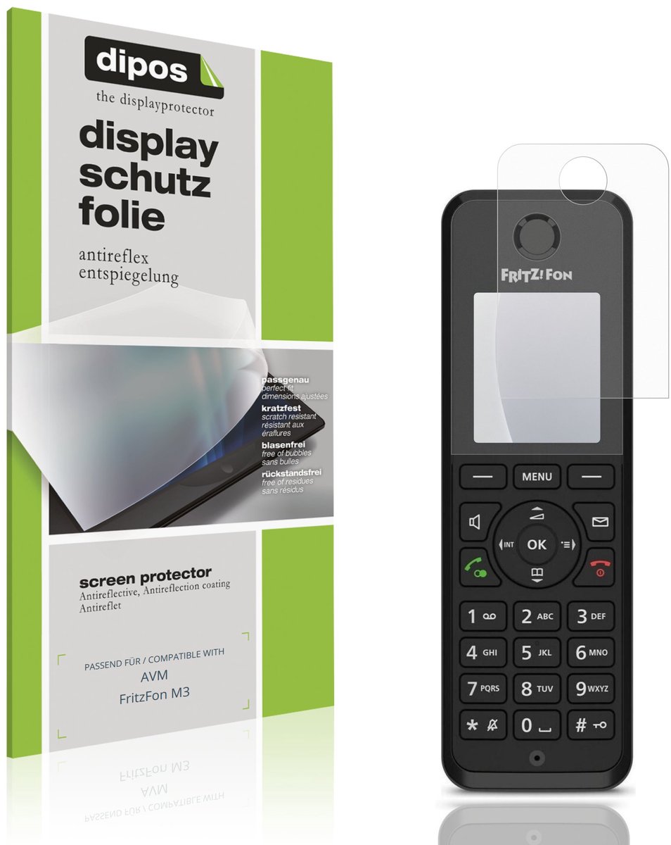dipos – 4x Matte Beschermfolie geschikt voor AVM FritzFon M3 | Krasbestendige & antireflecterende Screenprotector Ultra-Thin