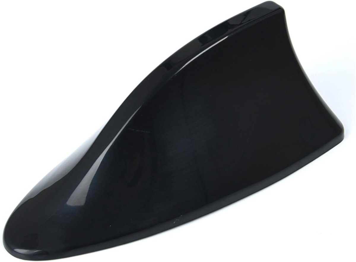 SnelShoppen - Universele Shark Fin Antenne - Auto Antenne AM/FM Radio - Waterdichte Rubber - Zwart - Hoge Ontvangst Kwaliteit - Compatibel met Meeste