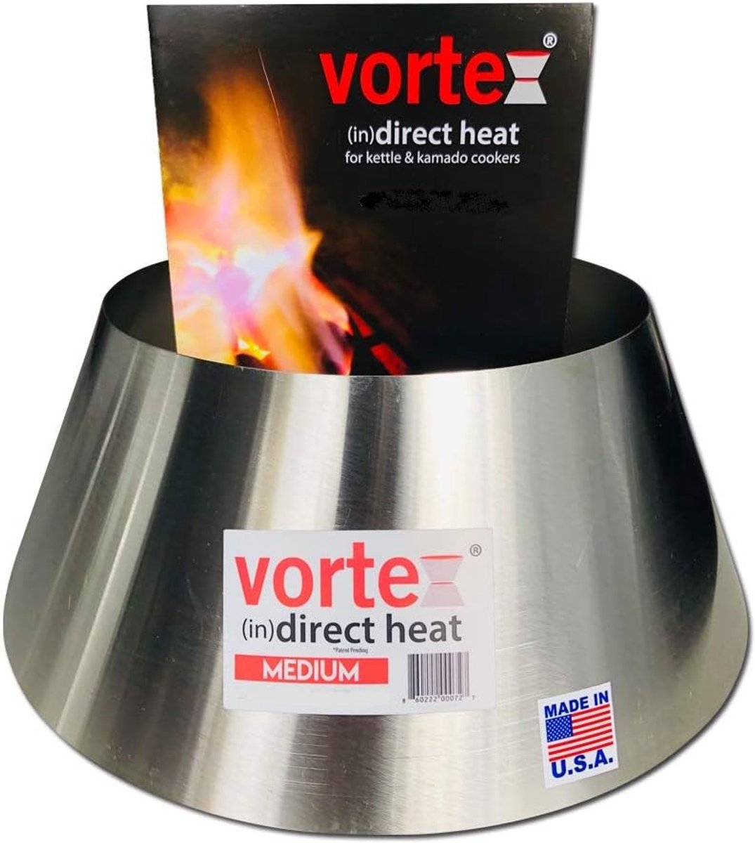 SnelShoppen - Vortex Direct Heat voor Houtskool Grills, Medium Maat - Geschikt voor Kettle 22, Smokey Mountain, Kamado, Big Green Egg - Veelzijdig Kok