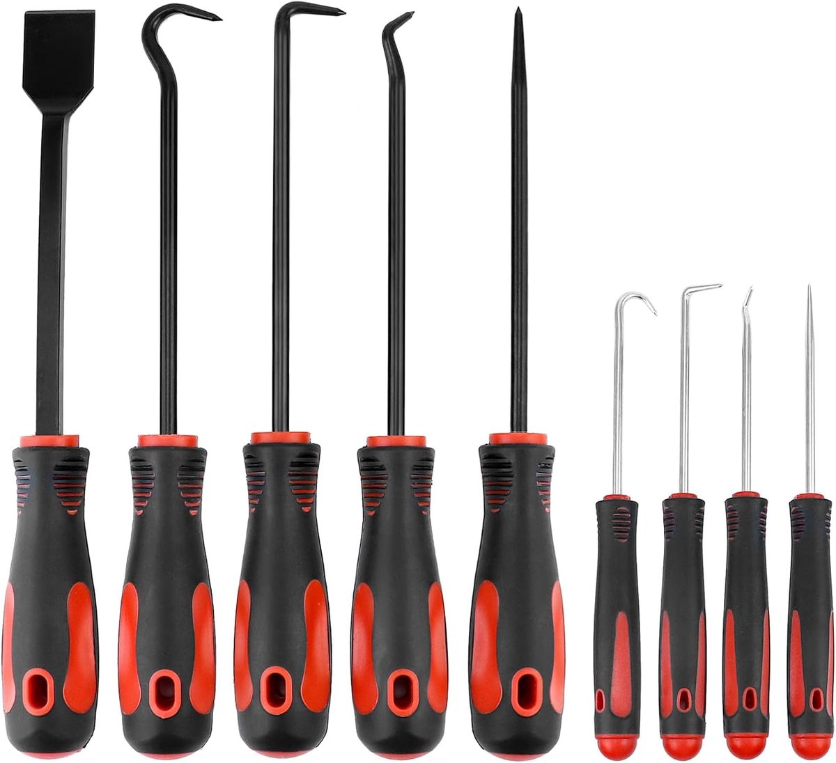 SnelShoppen - 9 Delige Haak en Pick Set met Schraper, Verwijdering Haak, Toolset voor Auto en Elektronica Reparatie, Roestbestendig, Diverse Vormen