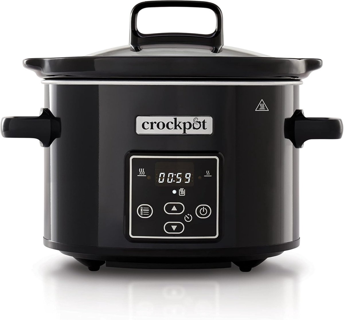 SnelShoppen - Slowcooker 2.4L met Digitale Timer, Automatische Warmhoudfunctie, Keramische Kom, Zwart voor Keuken, Feest en Camping