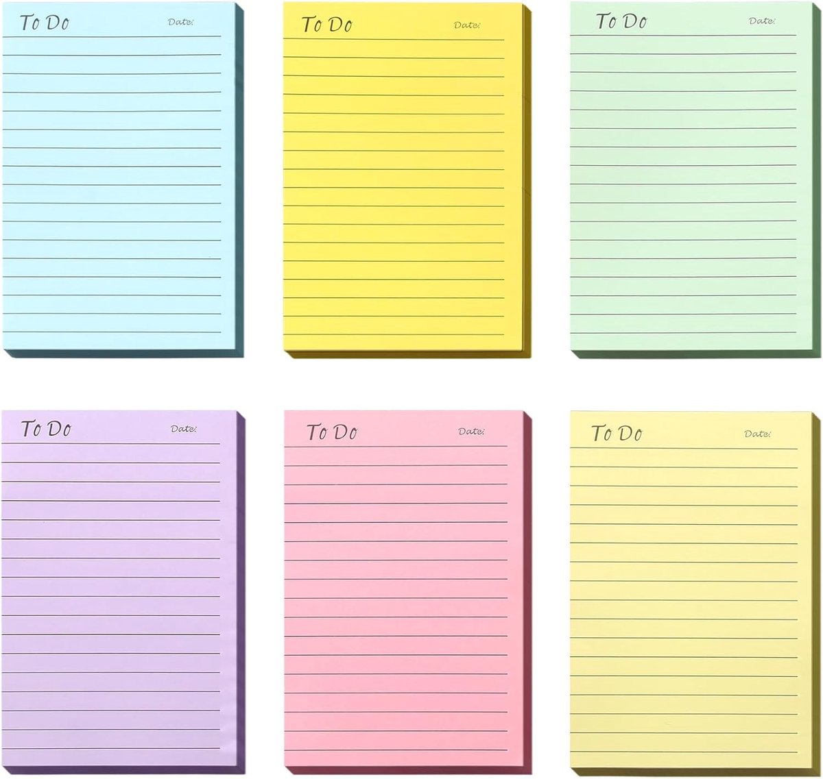 SnelShoppen - To Do List Zelfklevende Notitieblokken 10x15 cm - Gekleurde Lijmnotities - Praktische Sticky Notes voor School, Kantoor en Thuis - 300 V