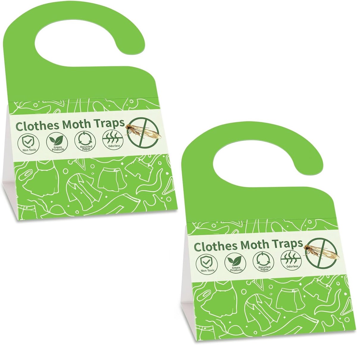 SnelShoppen - Moth Trap 2-Pack - Geurloze Premium Mottenval, Kleding Mottenval, Langdurige Effectiviteit, Veilig voor Kinderen en Huisdieren, Voor Kle