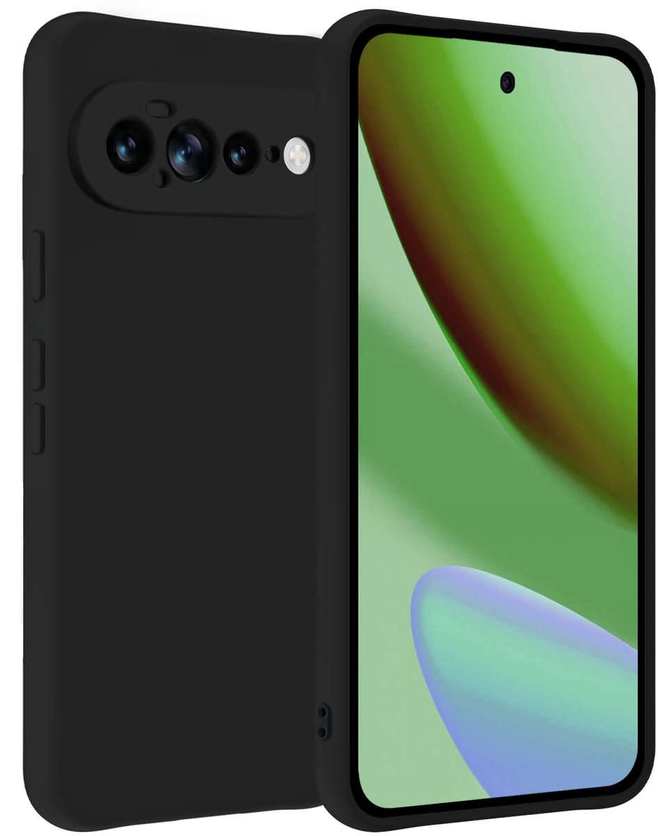 Hoesje Geschikt voor Google Pixel 11 Pro XL - Sterk & Shockproof - Hoes Cover - Siliconen Case - Zwart