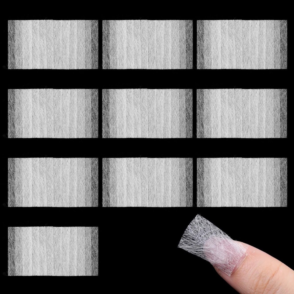 100 Stuks Fiberglass Nagelverlengingsset, DIY Nagelaccessoires voor Nageltechnici en Salons, Perfect voor Professioneel Gebruik