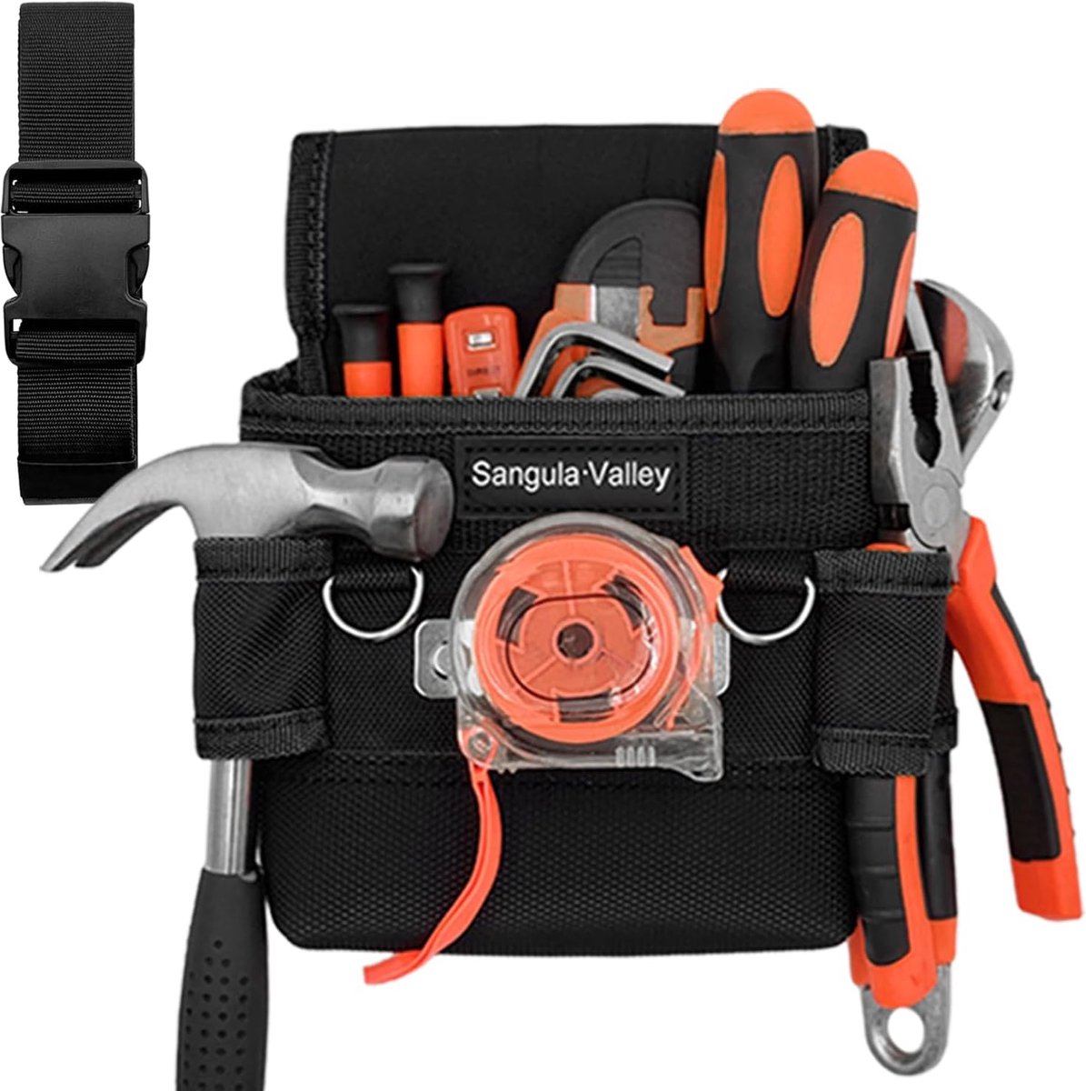 SnelShoppen - Professionele Electricien Tool Bag - Multi-Pocket Gereedschaps Organizer - Waterdicht, Stevig Oxford, Zwart - Voor Electricians, Carpent