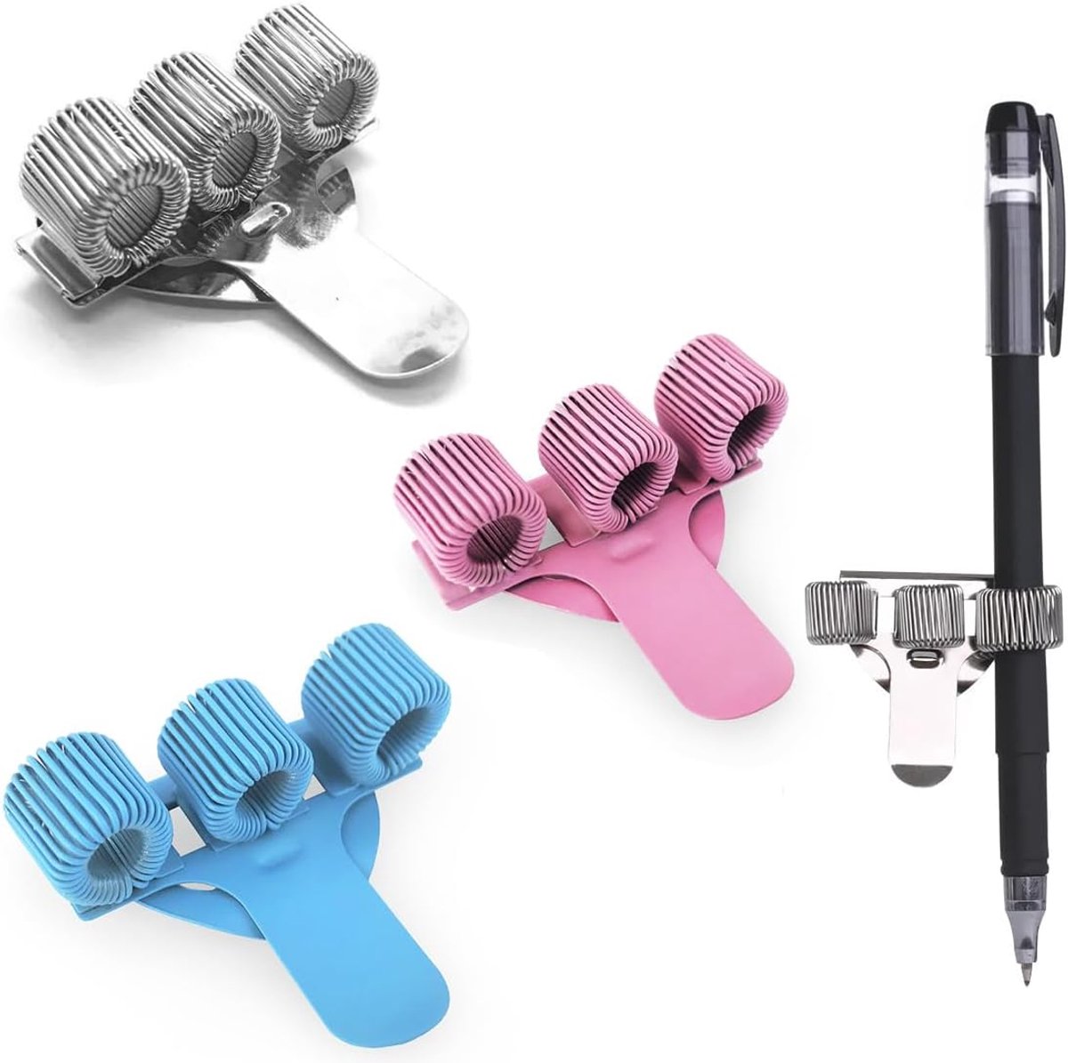 SnelShoppen - 3 Pcs Penhouder voor Verpleegkundigen, Verstelbare Drie Penhouder met Veer, Comfortabel en Eco-vriendelijk, Geschikt voor Clipboard en N