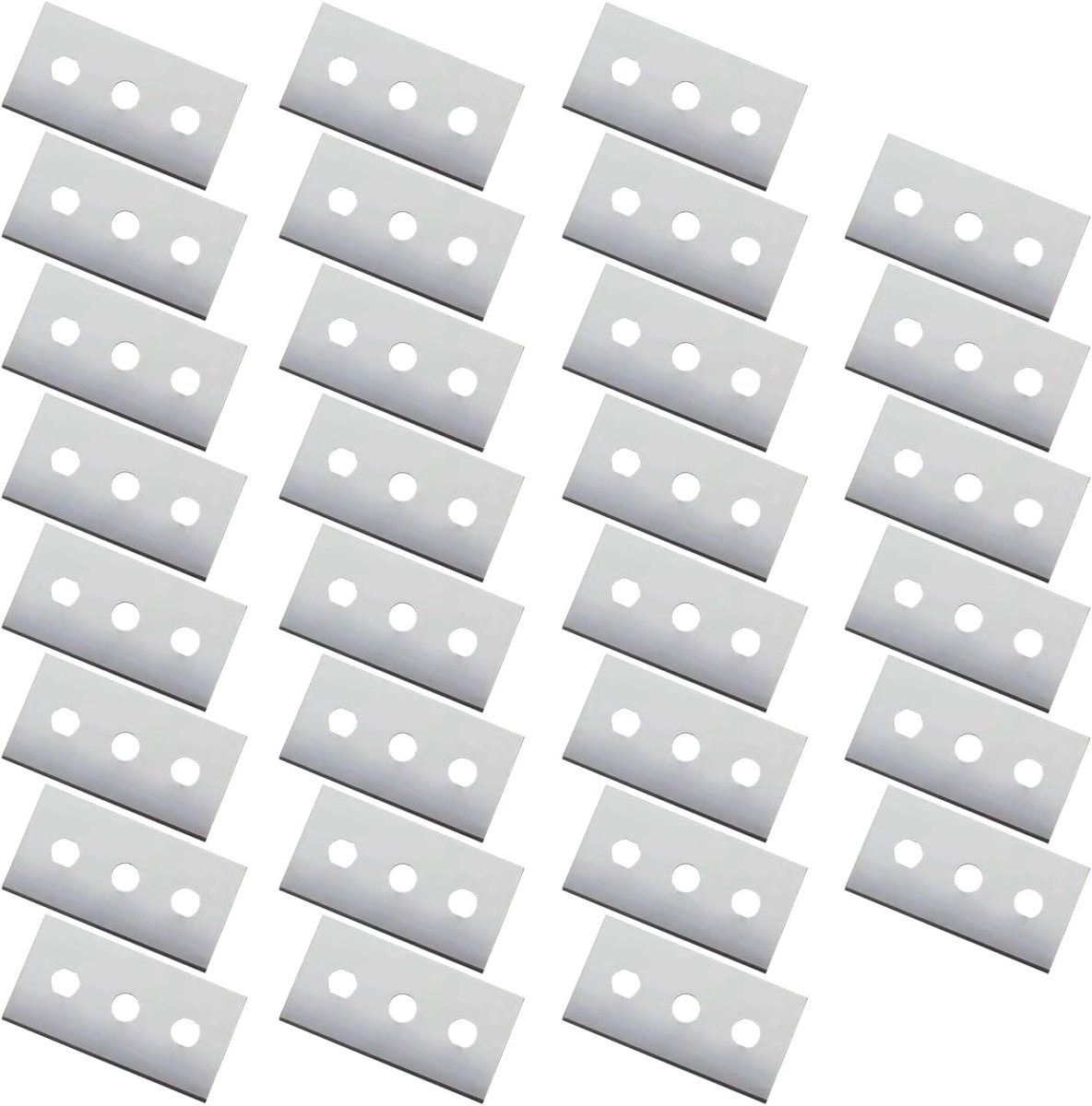SnelShoppen - 30 Vervangbladen voor Schrapers, Dubbelzijdige Keramische Schraper, 43 x 22 x 0.2 mm voor Tuin, Keuken, Klussen