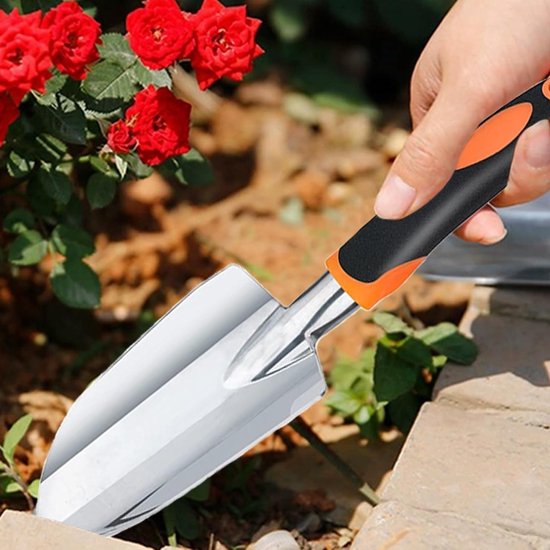 Tuinkepel Gereedschap Tuinschop Jiechang aluminium tuintroffel antislip ergonomisch handvat handschop planten verplanten wieden graven sneeuwscheppen . — afbeelding 4