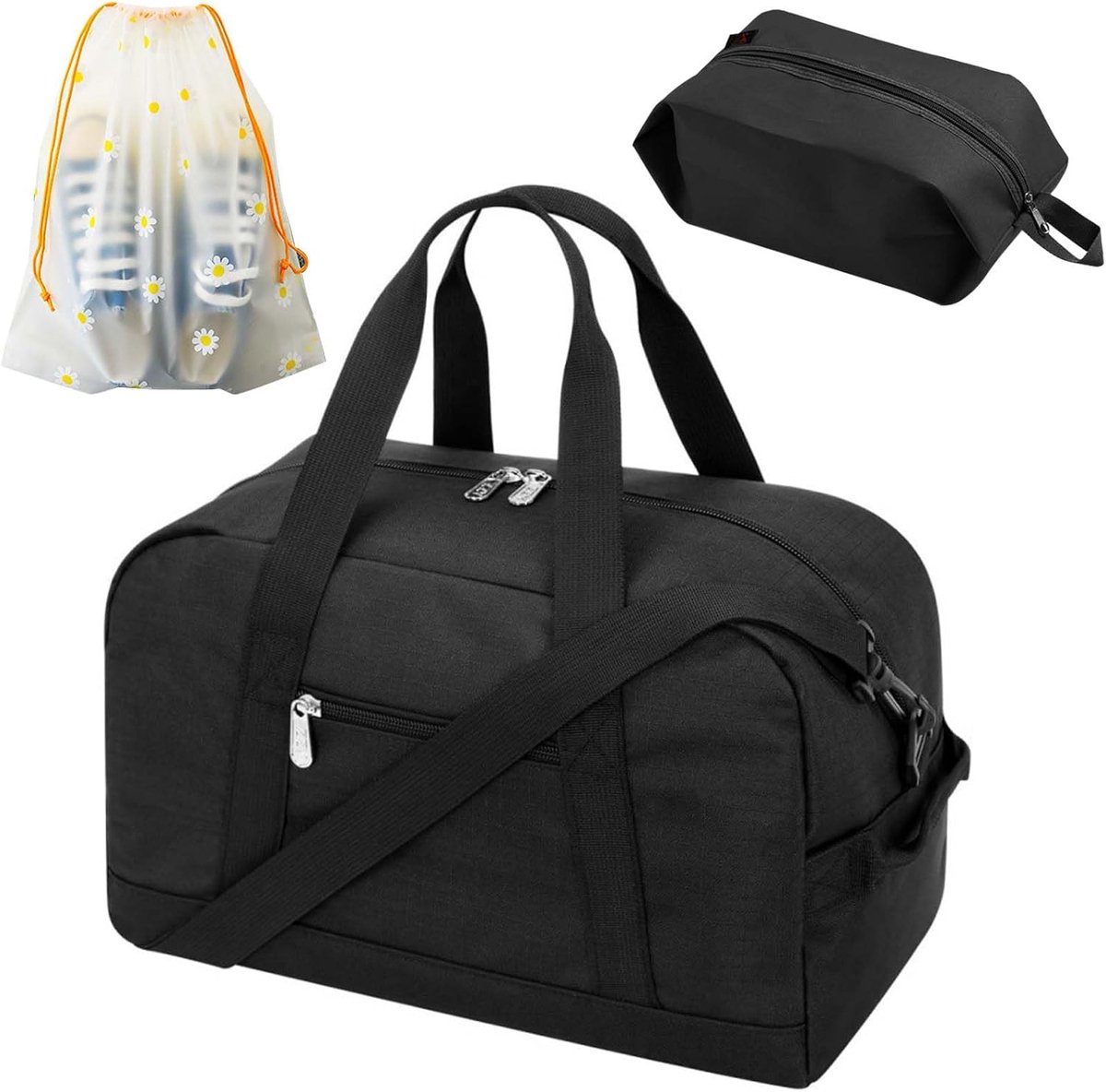SnelShoppen - Sporttas, Reistas, Waterdichte Handbagage, Trainingstas met Waterdichte Schoenentas en Twee Trekkoordzakken - 40x24x20 cm, 20 Liter, Ide