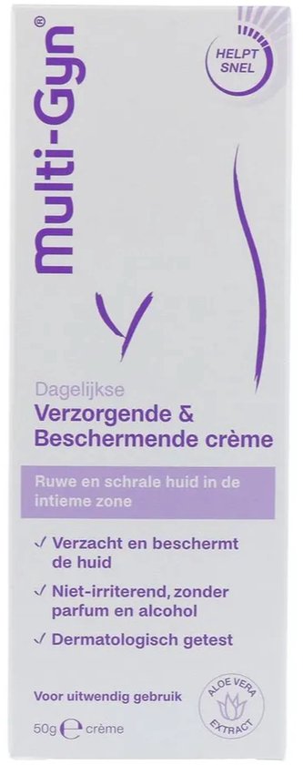 Multi-Gyn CalmingCream Verzorgende & Beschermende crème 50 g - Intieme verzorging voor directe verlichting van jeuk en irritatie, Vaginale crème voor kalmerend effect, tegen droge huid, klinisch bewezen, voor dagelijks en uitwendig gebruik