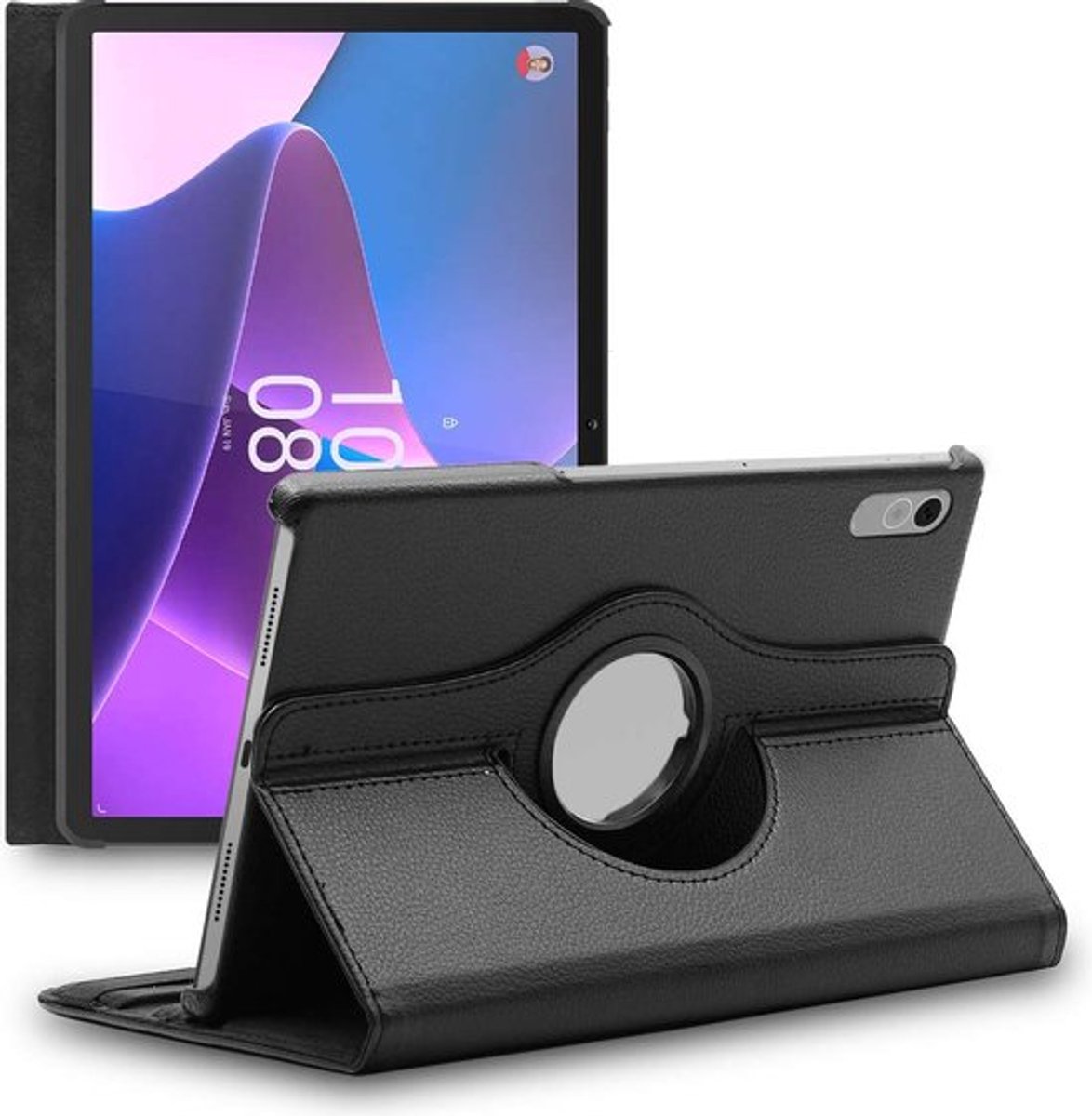 ebestStar - Hoes geschikt voor Lenovo Tab P11 Gen2, Roterende Etui, Case, 360° Draaibaar hoesje, Zwart