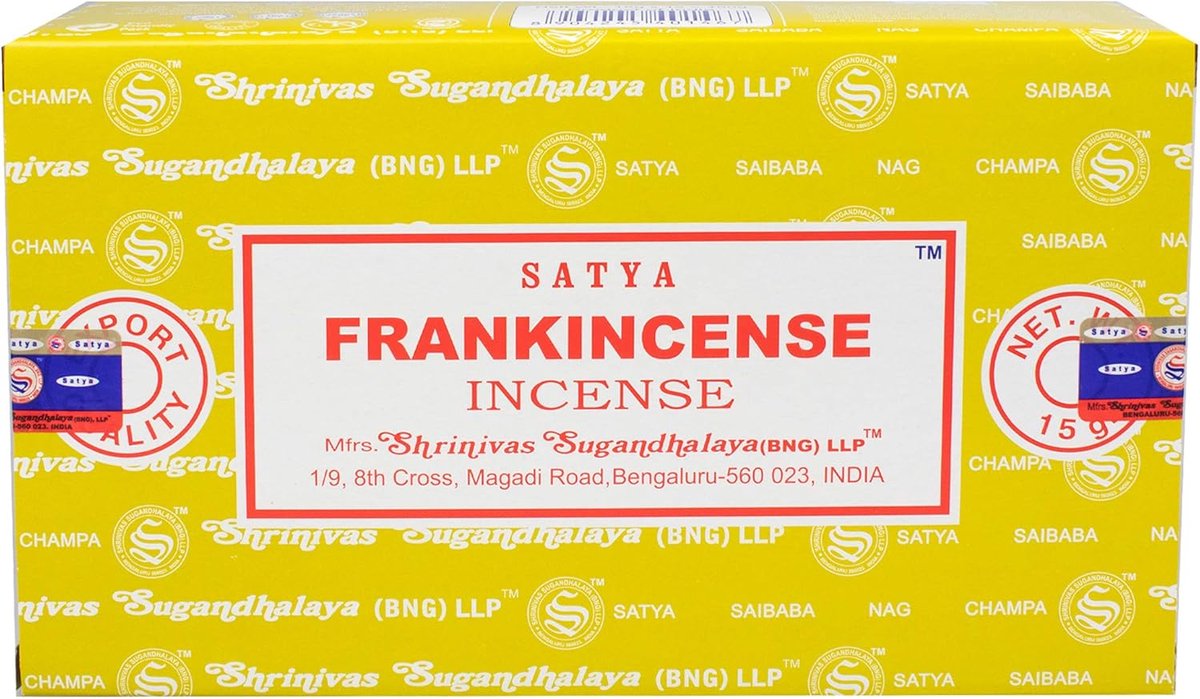 SnelShoppen - 156 Stuks Satya Nag Champa Wierookstokjes - Myrrh - Handgemaakt - 180 g - 12 Dozen van 15 g - Geur voor Meditatie, Ontspanning, Feest en