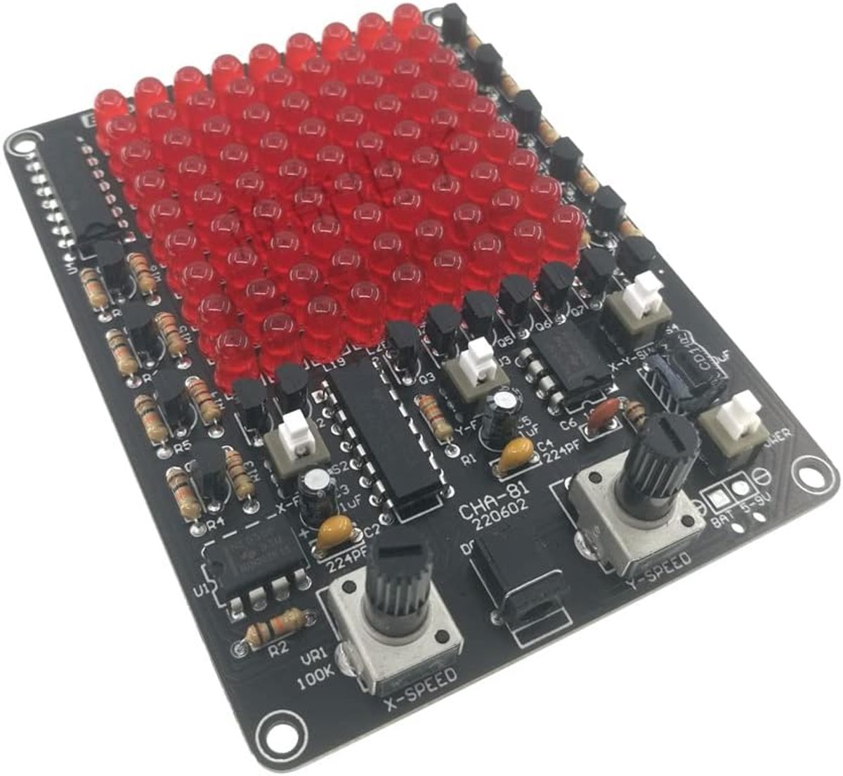 SnelShoppen - LED Elektronische Kit met Beweegbare Matrix, Flitsende Effecten, Instelbare Snelheid en Richting voor Creatieve Projecten en Kinderen
