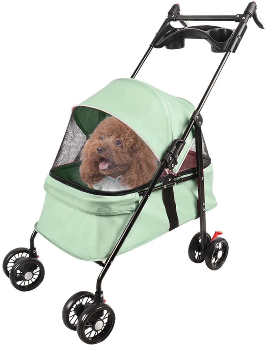 Stervia Opvouwbare Hondenbuggy - Buggy Voor Honden - Huisdierenbuggy - Kleine Honden - Max 10 Kg - Verwijderbare Wieg - Ventilatie - 70 x 50 x 95 cm