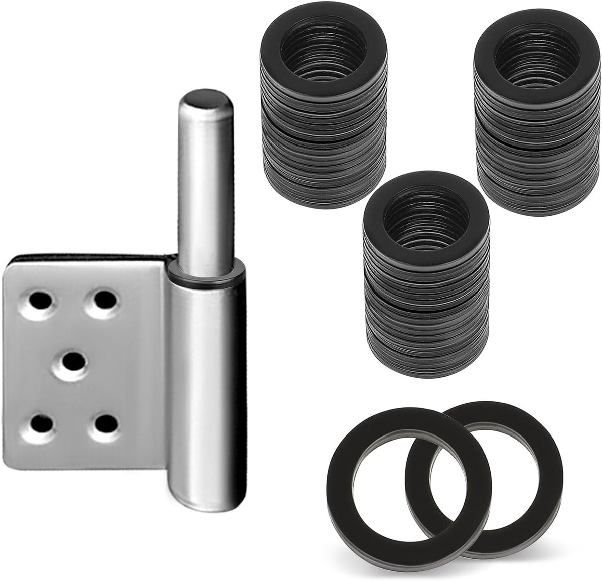 Deurringen voor Kamers, Plastic Wasringen voor Deurhengsels, 1.5 x 1 x 0.1 cm, Verpakking van 60 Stuks, Ideaal voor Deuren en Meubels