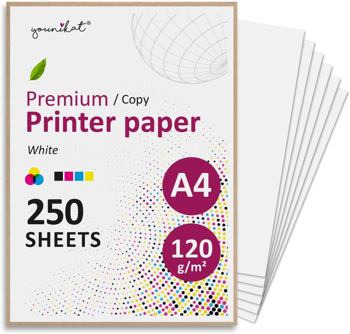 SnelShoppen - A4 Premium Papier 120 g/m² - 250 Vellen Wit - Geschikt voor Laser en Inkjet Printers - Ideaal voor Creatief Printen, Kaarten, Recepten e