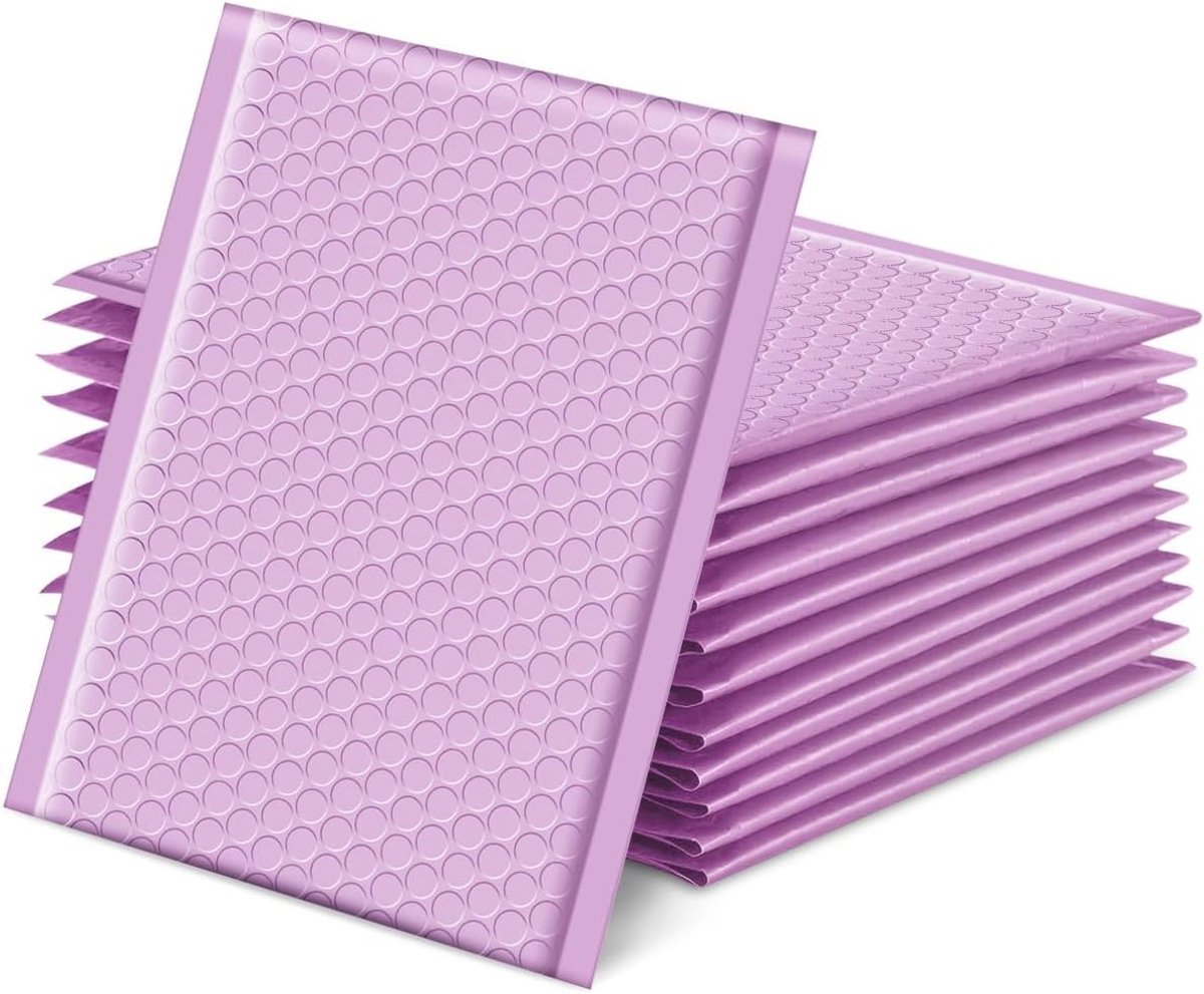 SnelShoppen - 25 Stuks Padded Envelopes Paars - 6x10 Inch Waterdichte Opaque Bubble Mailers - Dikke Gevoerde Verpakkingen voor Sieraden, Makeup en Cad