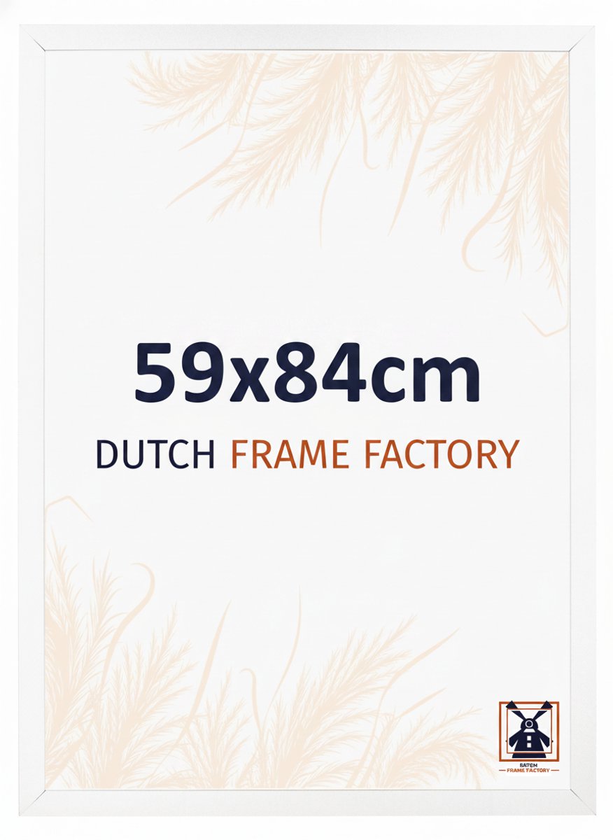 Fotolijst 59x84 cm - MDF - Wit Mat - Benno