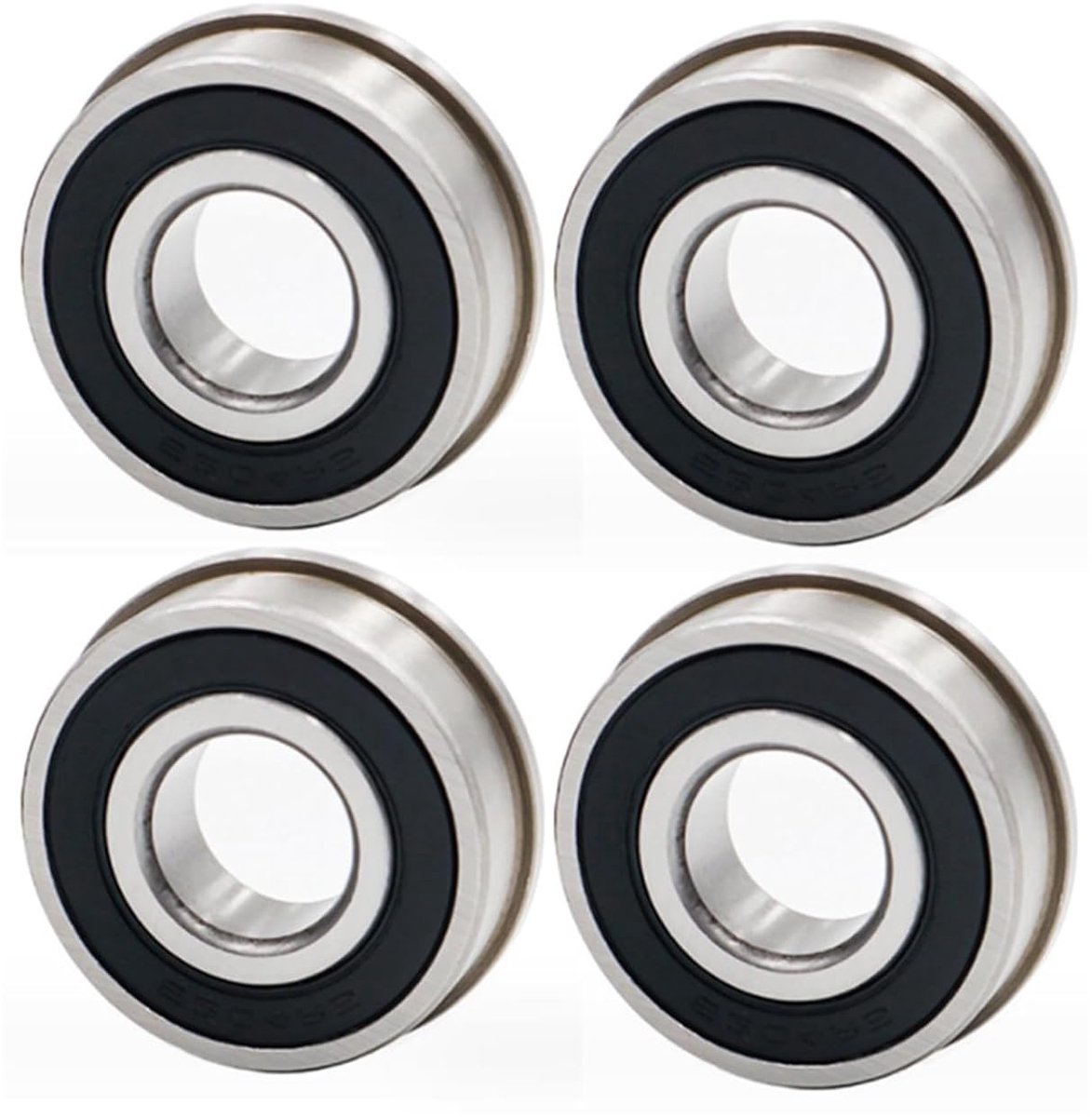 SnelShoppen - 4 Stuks F6003-20-2RS Flenslagers 35mm Buiten Diameter, 20mm Binnen Diameter, Tuinwagen Lagers, Geschikt voor Alle Trolley Typen
